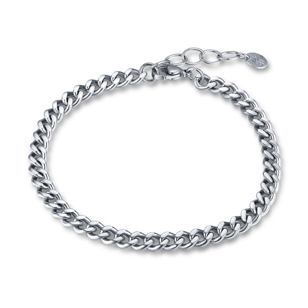 Bracciale grumetta Piatta 5mm 20+3cm
