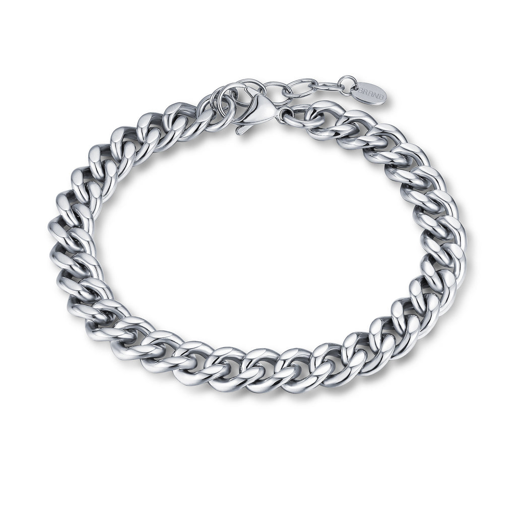 Bracciale grumetta Piatta 8mm 20+3cm