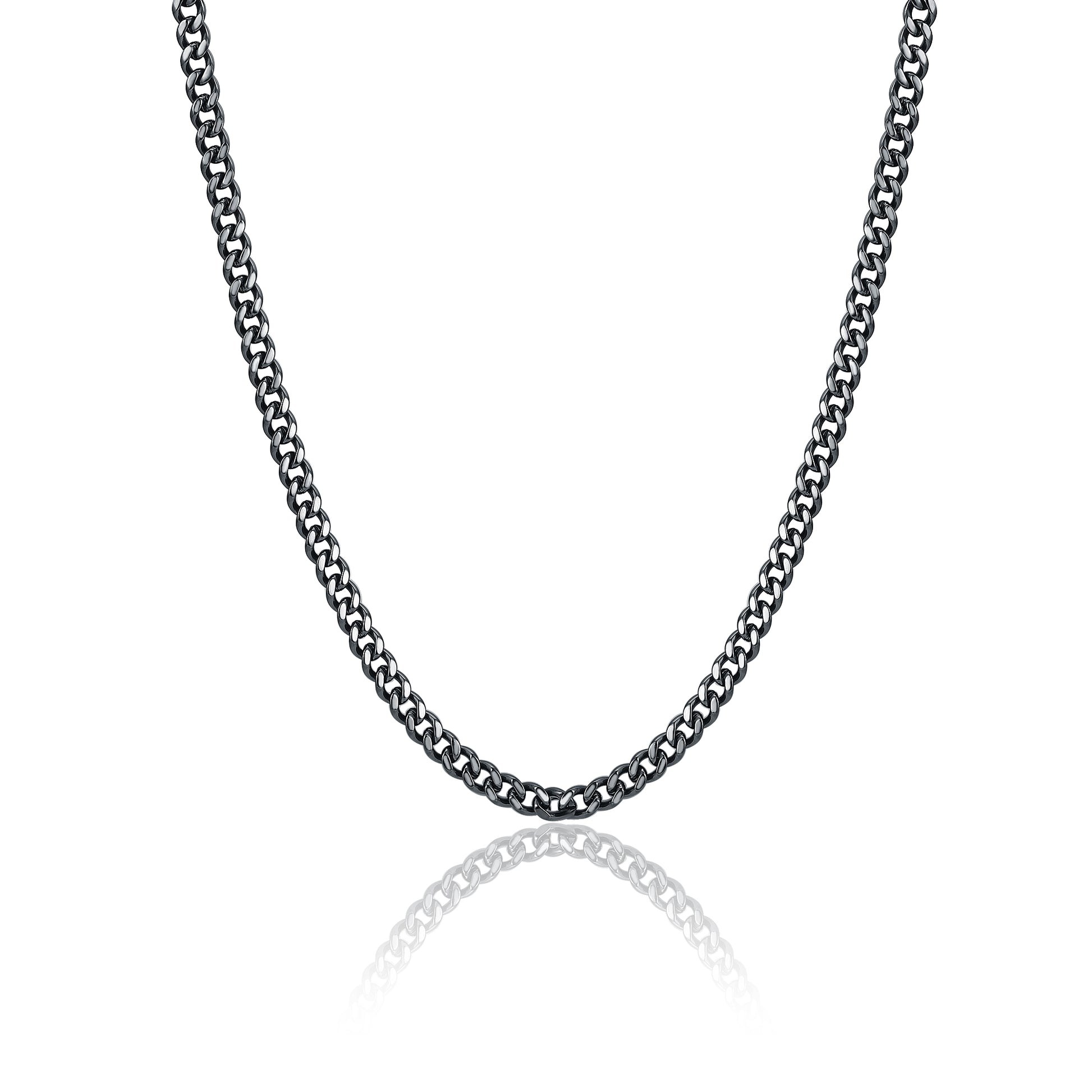 Collana Grumetta Piatta 5mm 50cm metal gun