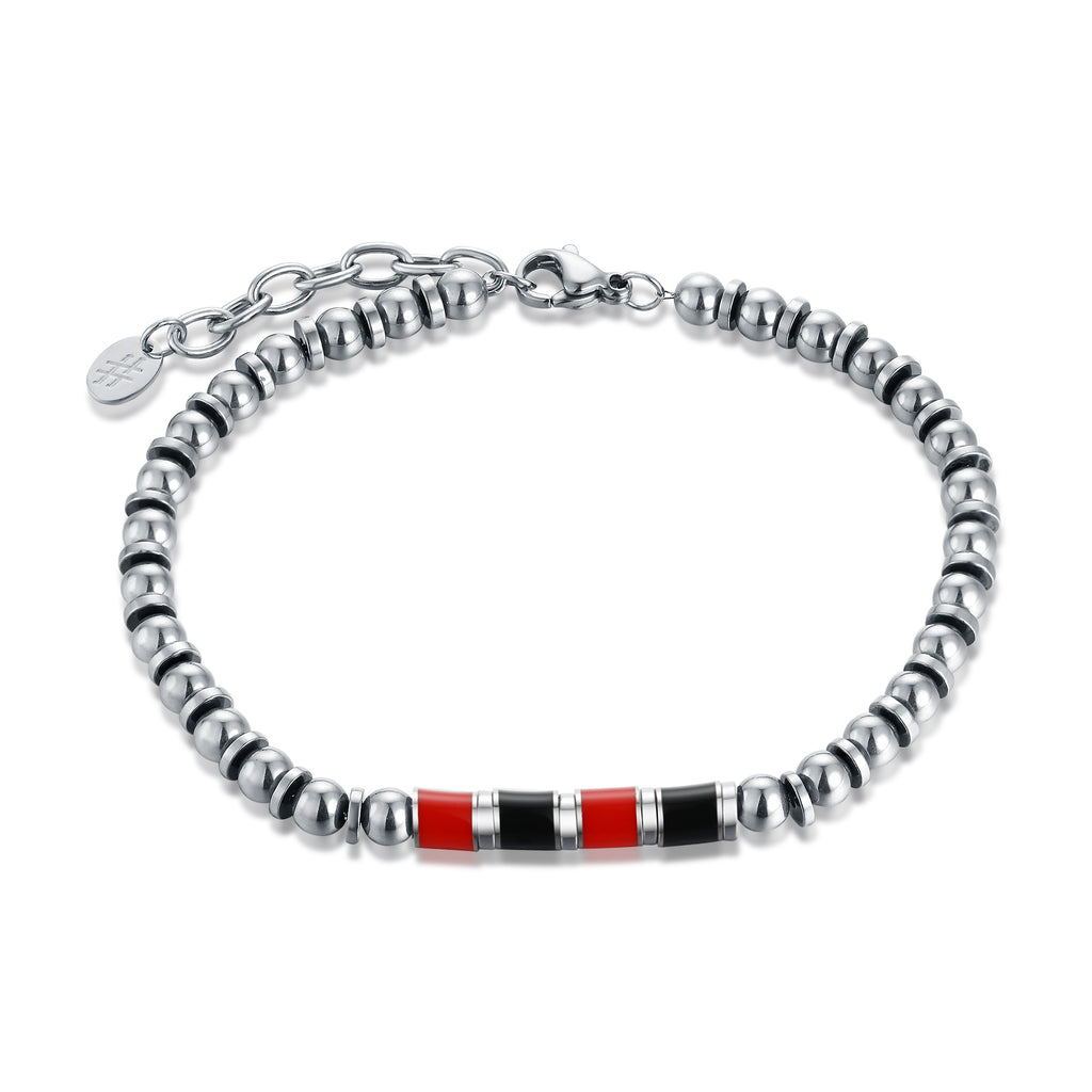 Bracciale rosso nero misura uomo