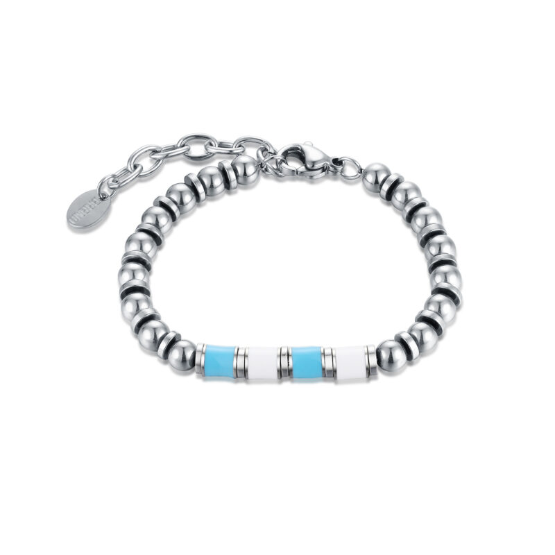 Bracciale Bianco Azzurro Misura Bambino - Brand Gioielli