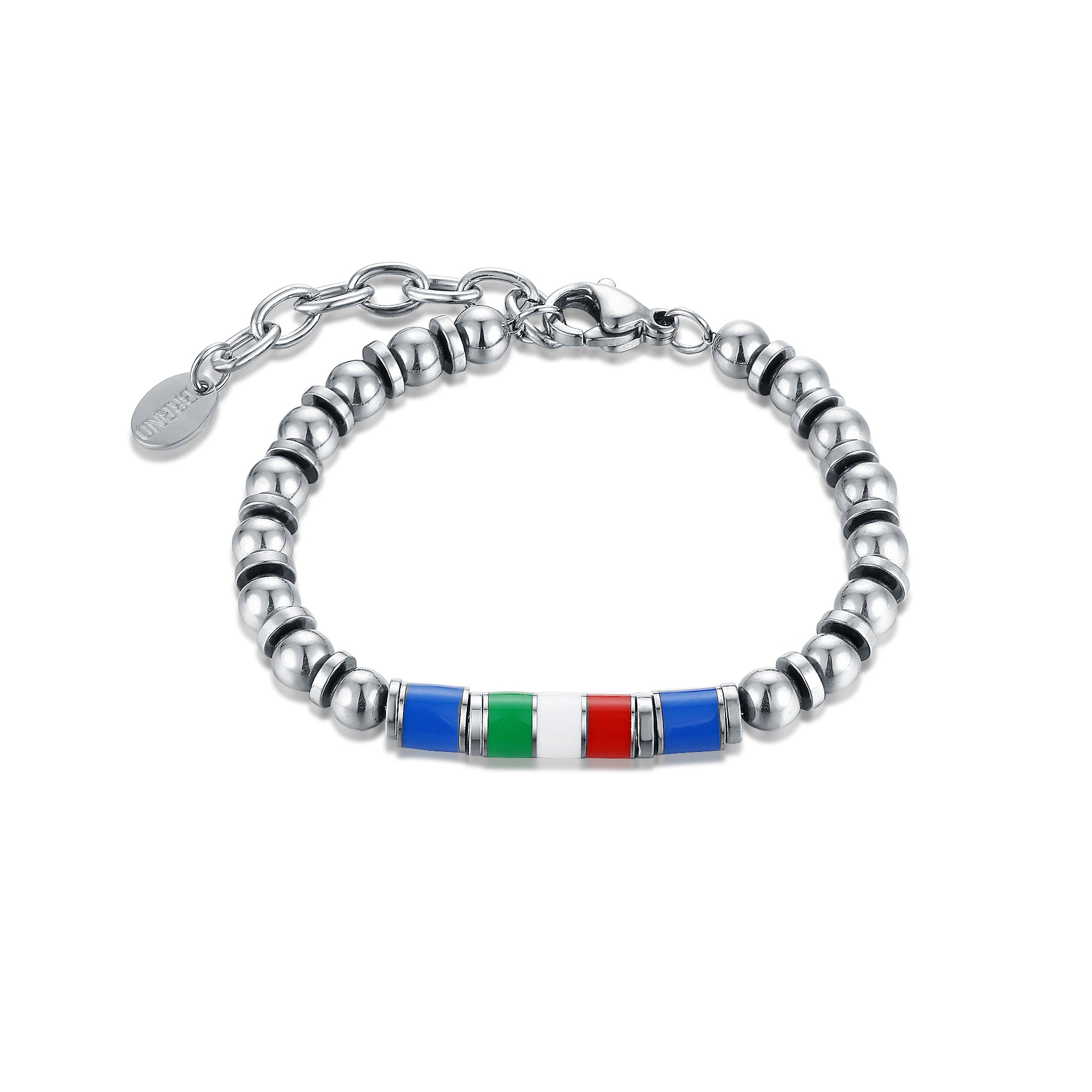 Bracciale Italia Tricolore Uomo e Bambino in acciaio inox - Brand Gioielli
