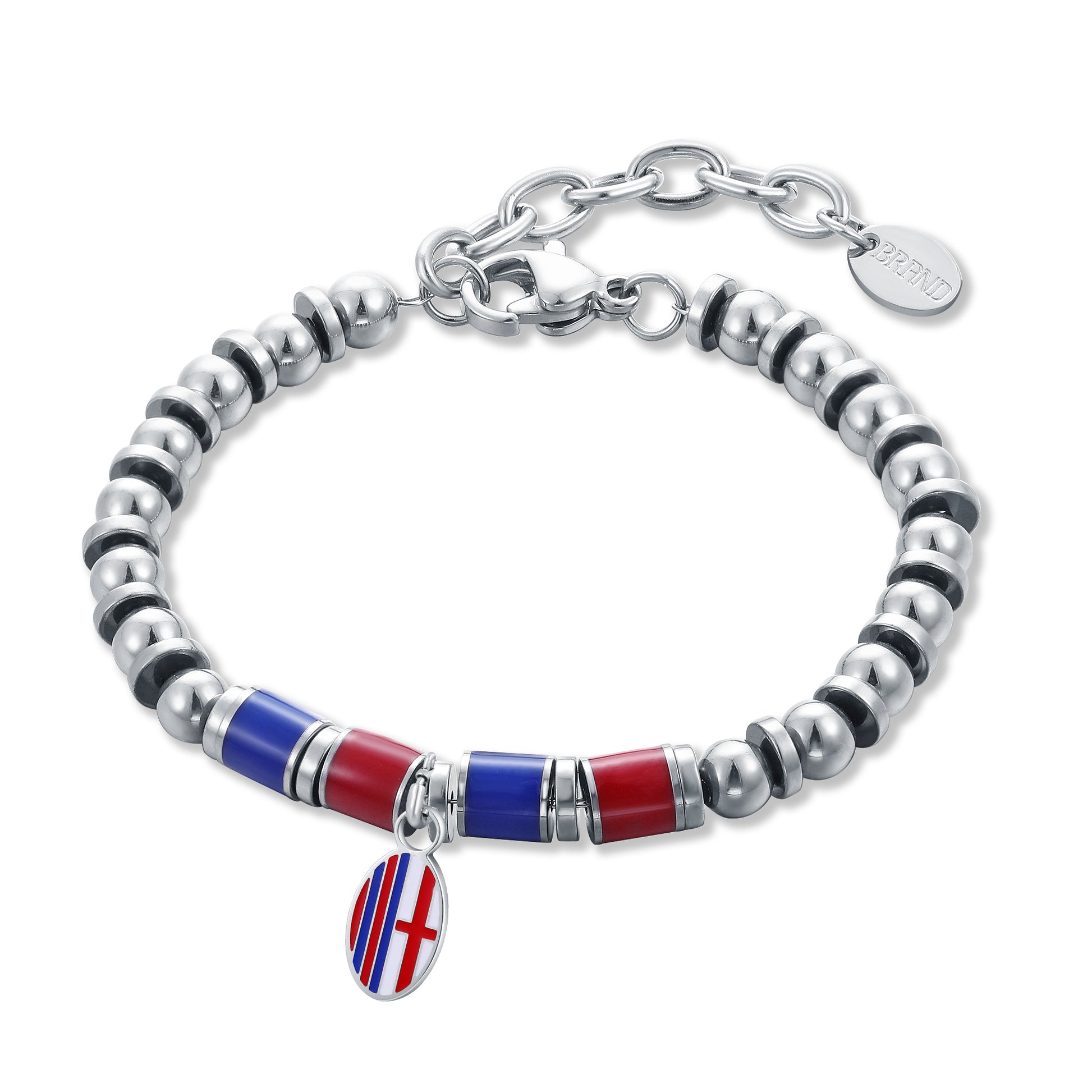 Charm Bologna Rossoblu ciondolo in acciaio inox - Brand Gioielli