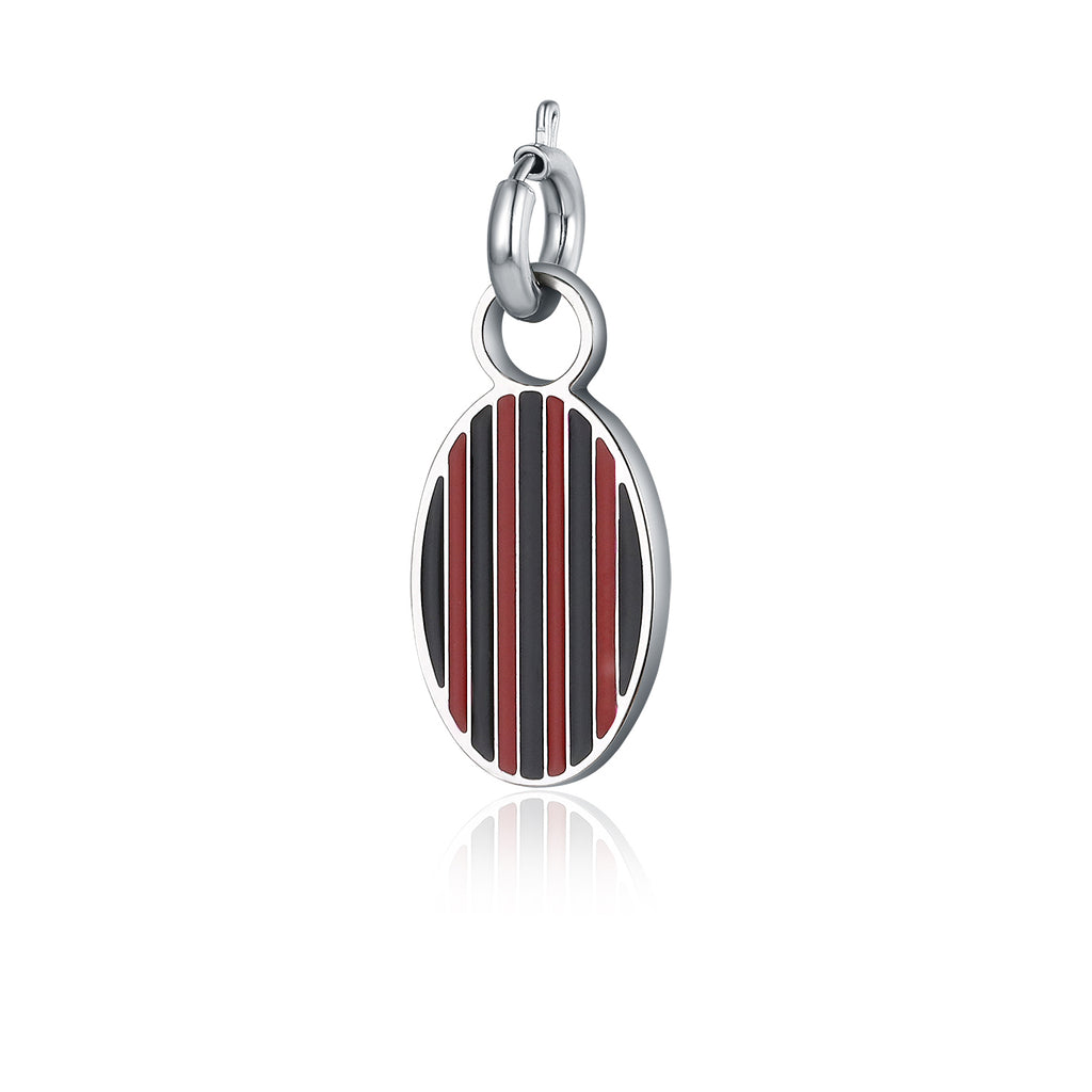 Charm Milan rossonero ciondolo in acciaio inox - Brand Gioielli