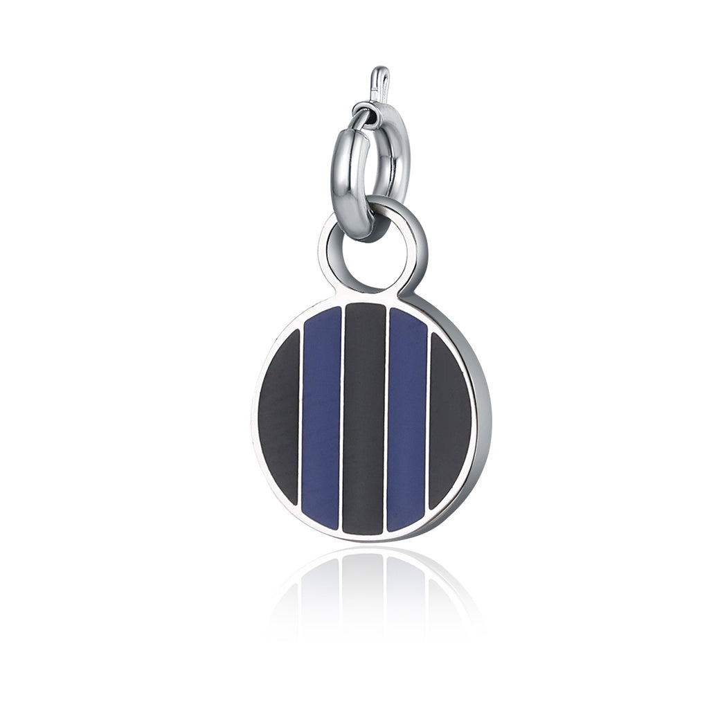 Charm Inter neroazzurro ciondolo in acciaio inox - Brand Gioielli