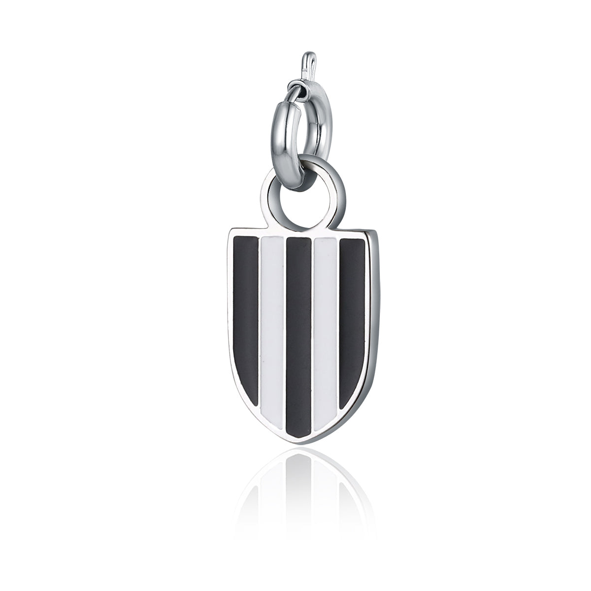 Charm Juventus bianconero ciondolo in acciaio inox - Brand Gioielli