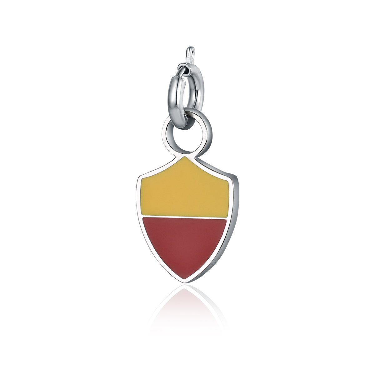 Charm Roma giallorosso ciondolo in acciaio inox - Brand Gioielli