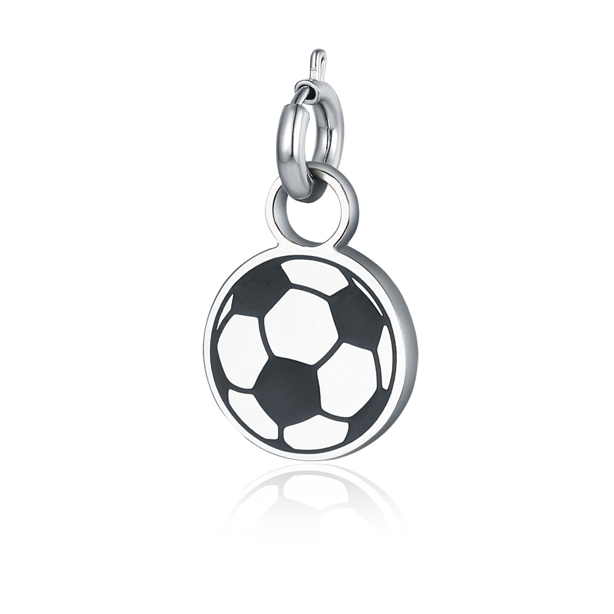 Charm Pallone da Calcio ciondolo in acciaio inox - Brand Gioielli