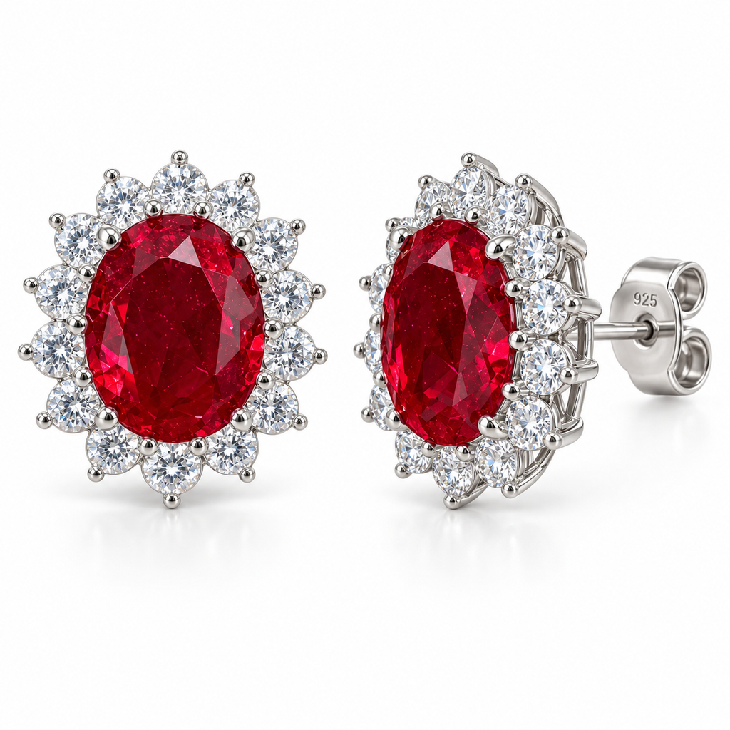 Orecchini Royale Ovale in Argento 925 Rodiato – 13 × 15 mm