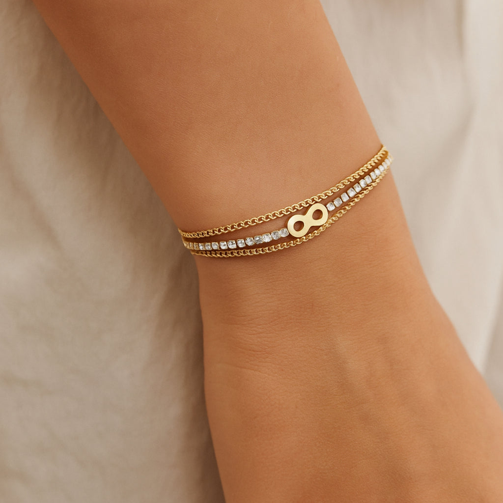 Bracciale Tennis 3 Fili Infinito - Les folies