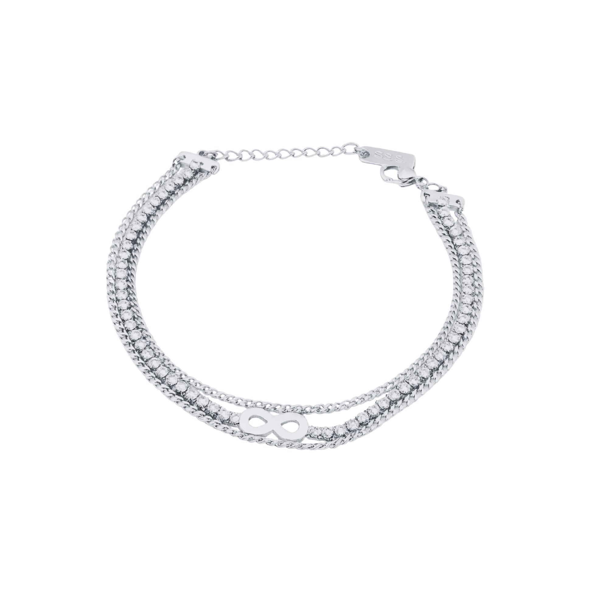 Bracciale Tennis 3 Fili Infinito - Les folies