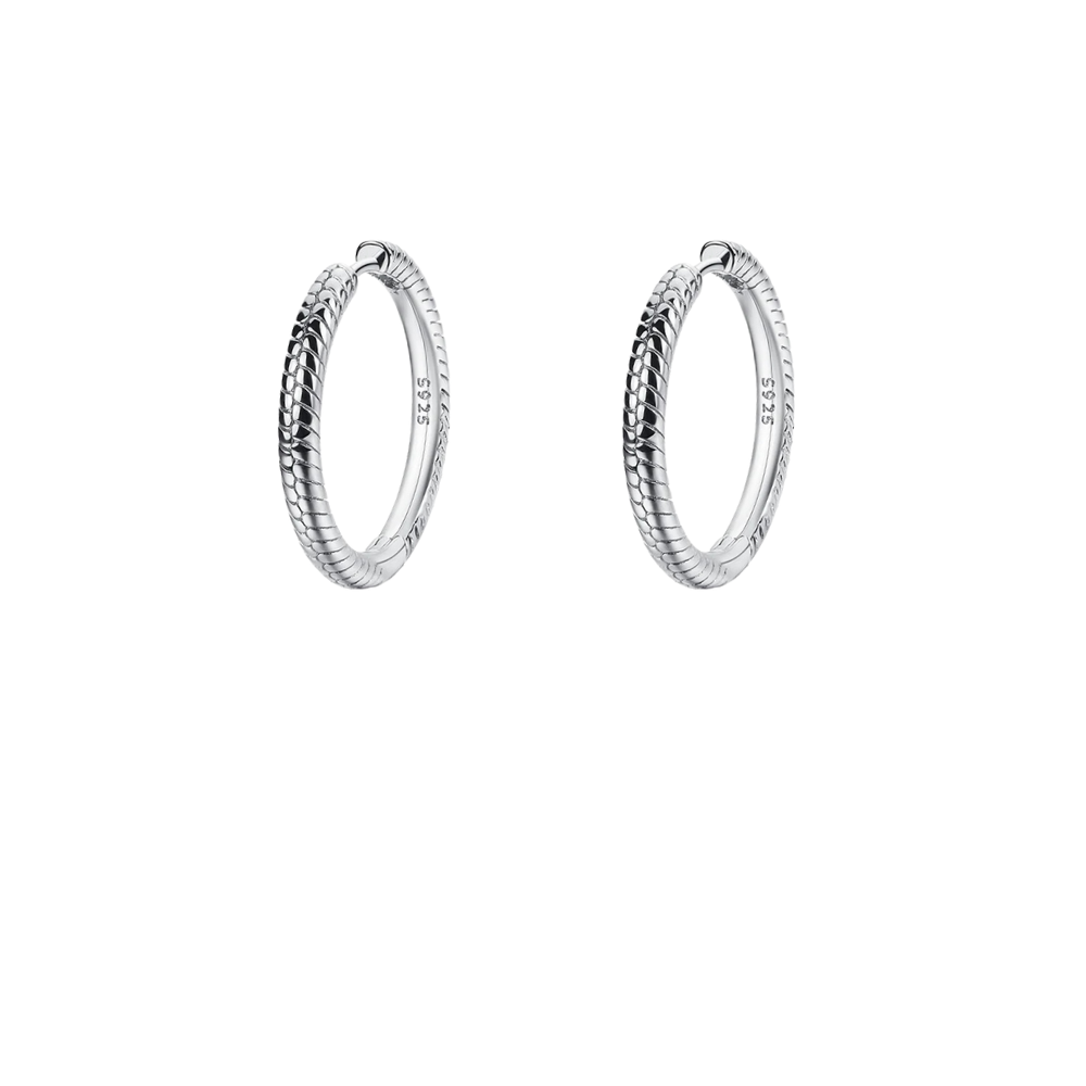 Coppia di Orecchini Snake in Argento 925 - Les Folies