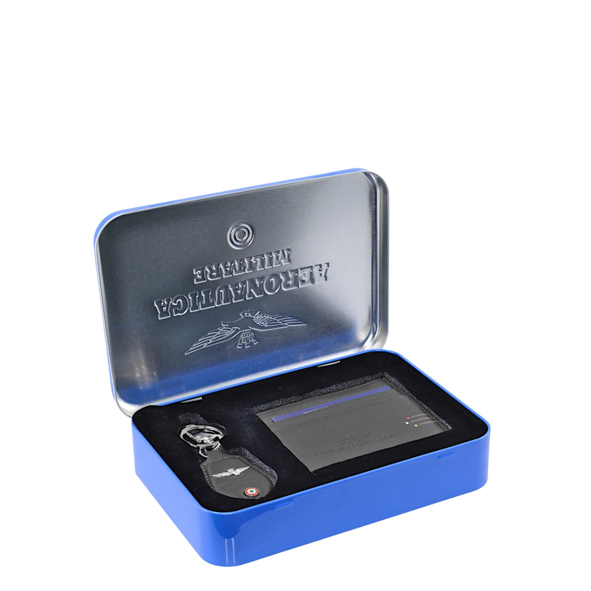 Set Regalo Portacarte + Portachiavi in Vera Pelle - Aeronautica Militare