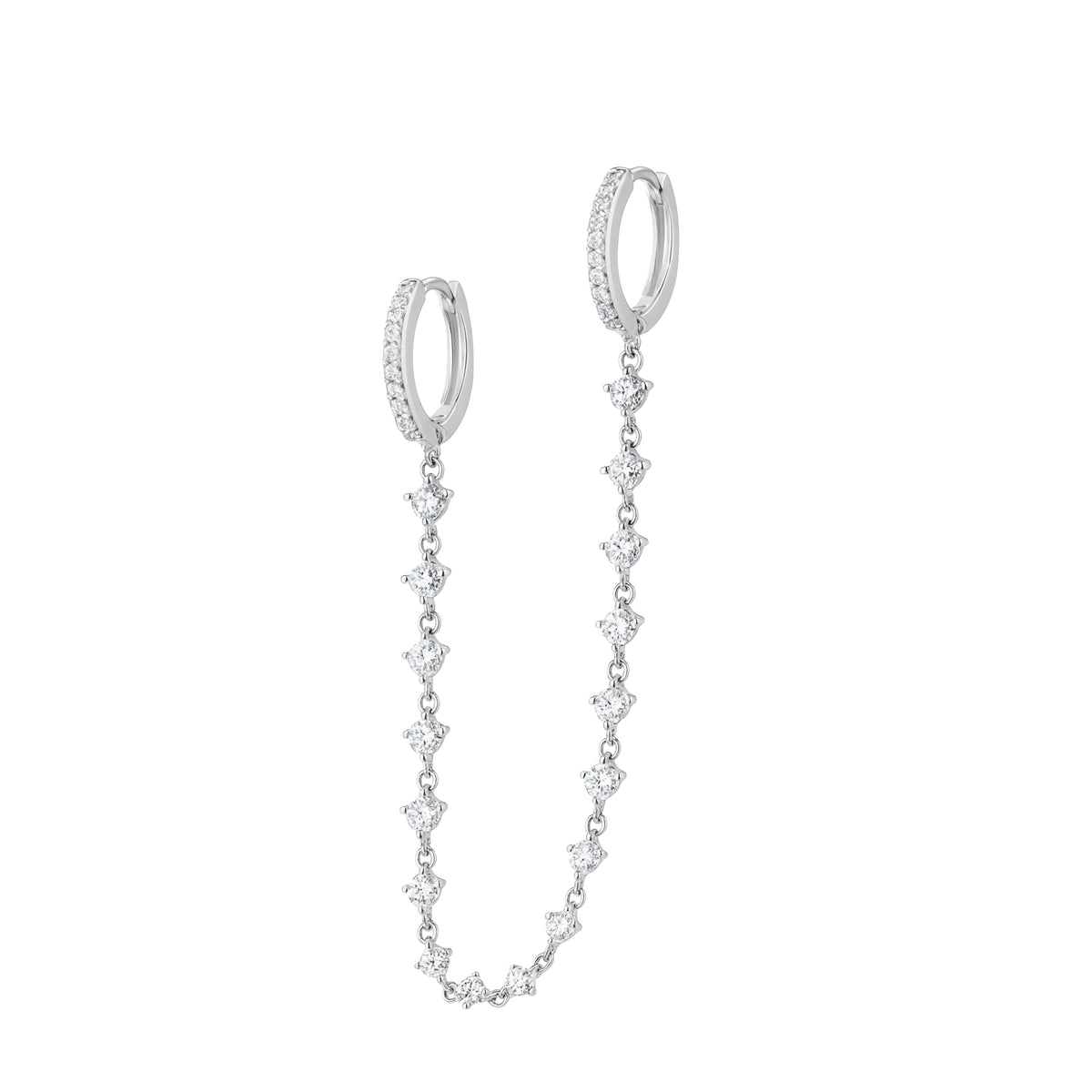 Coppia di Orecchini Catenella in Argento 925 - Les Folies