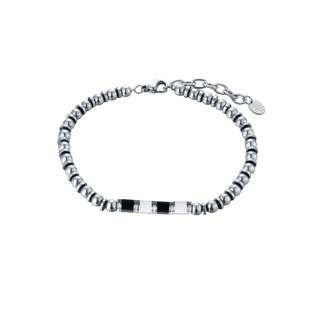 Bracciale Bianco Nero Misura Uomo - Brand Gioielli