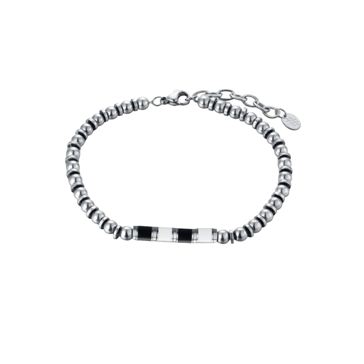 Bracciale Bianco Nero Misura Uomo - Brand Gioielli
