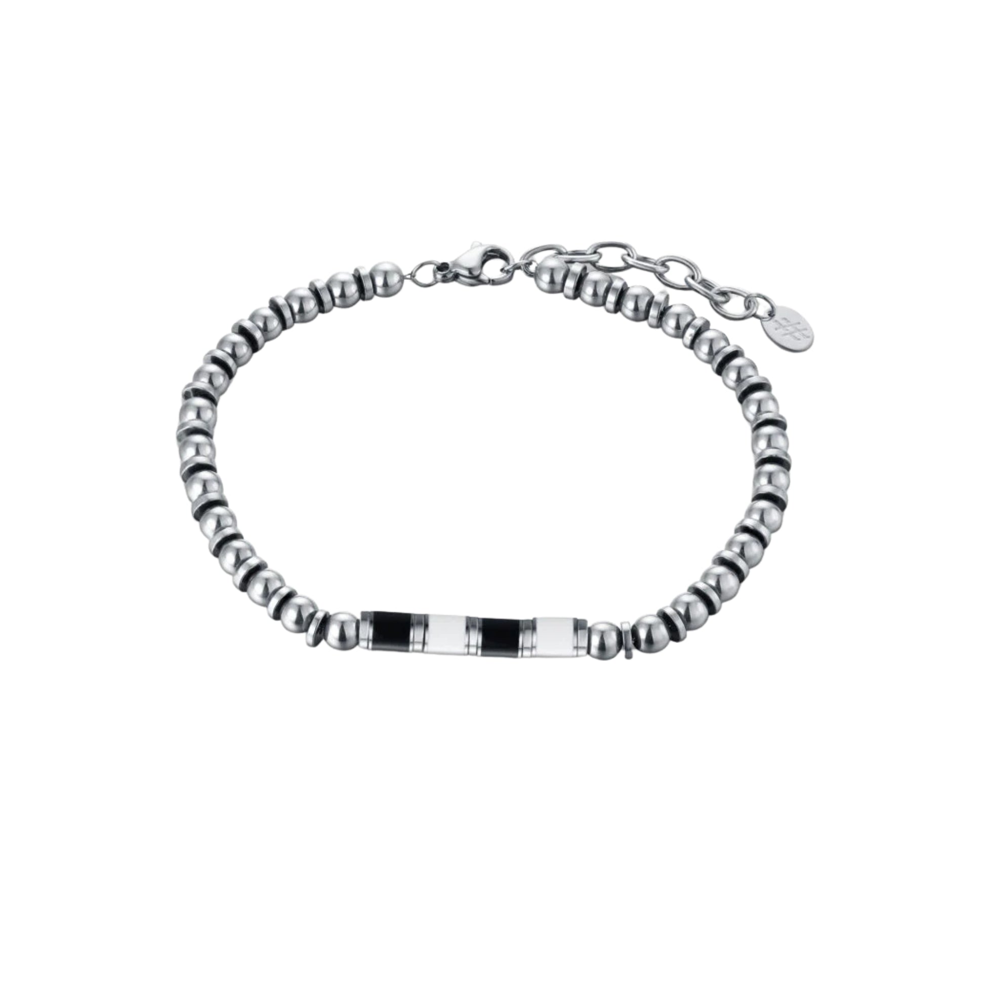 Bracciale Bianco Nero Misura Uomo - Brand Gioielli