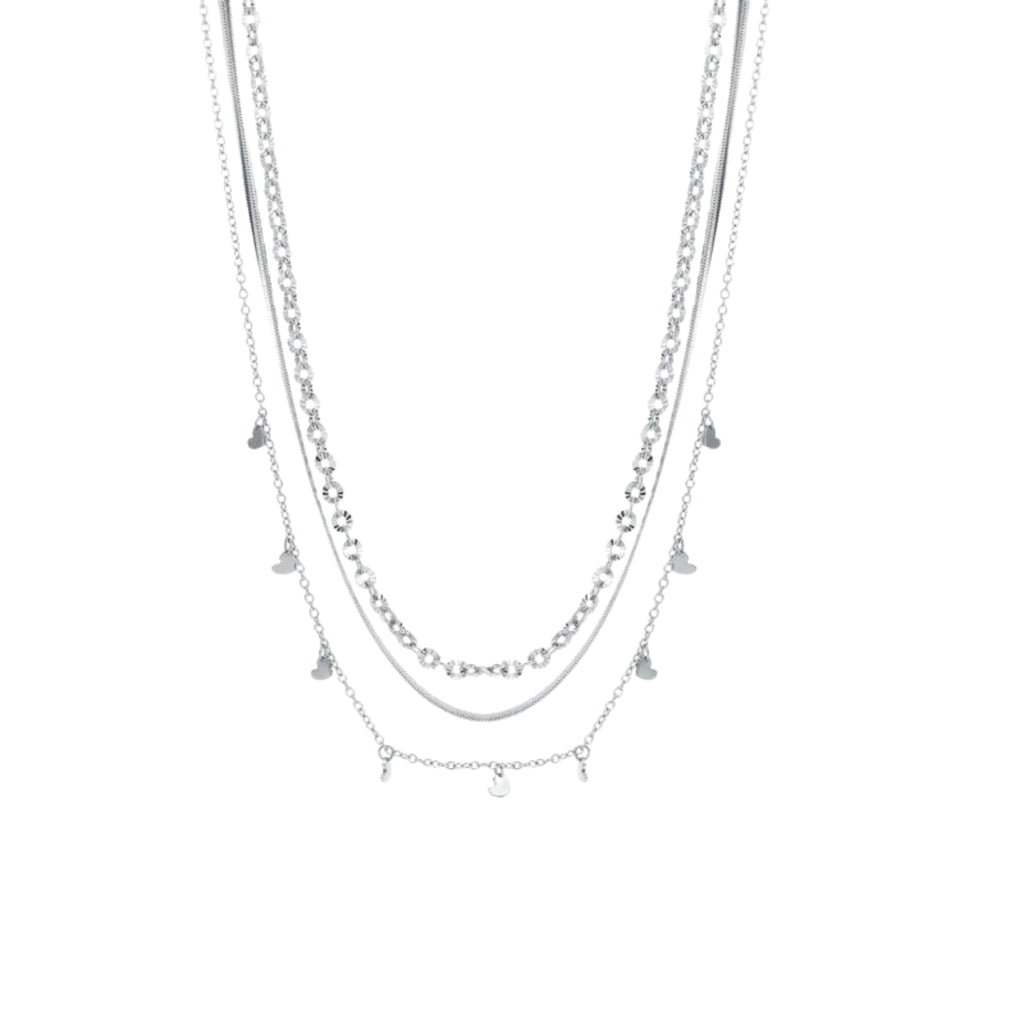 Collana Triplo Filo con cuoricini Layers - Brand Gioielli