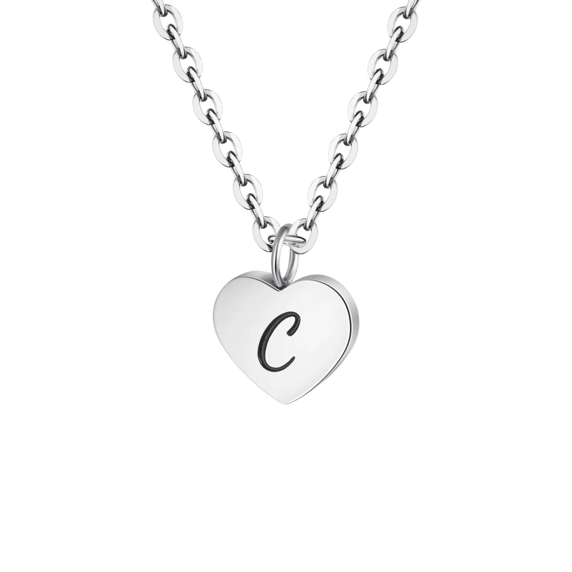 Heart letter necklace