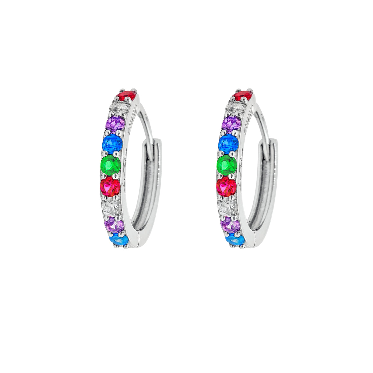 Coppia di Orecchini Multicolor in Argento 925 - Les Folies