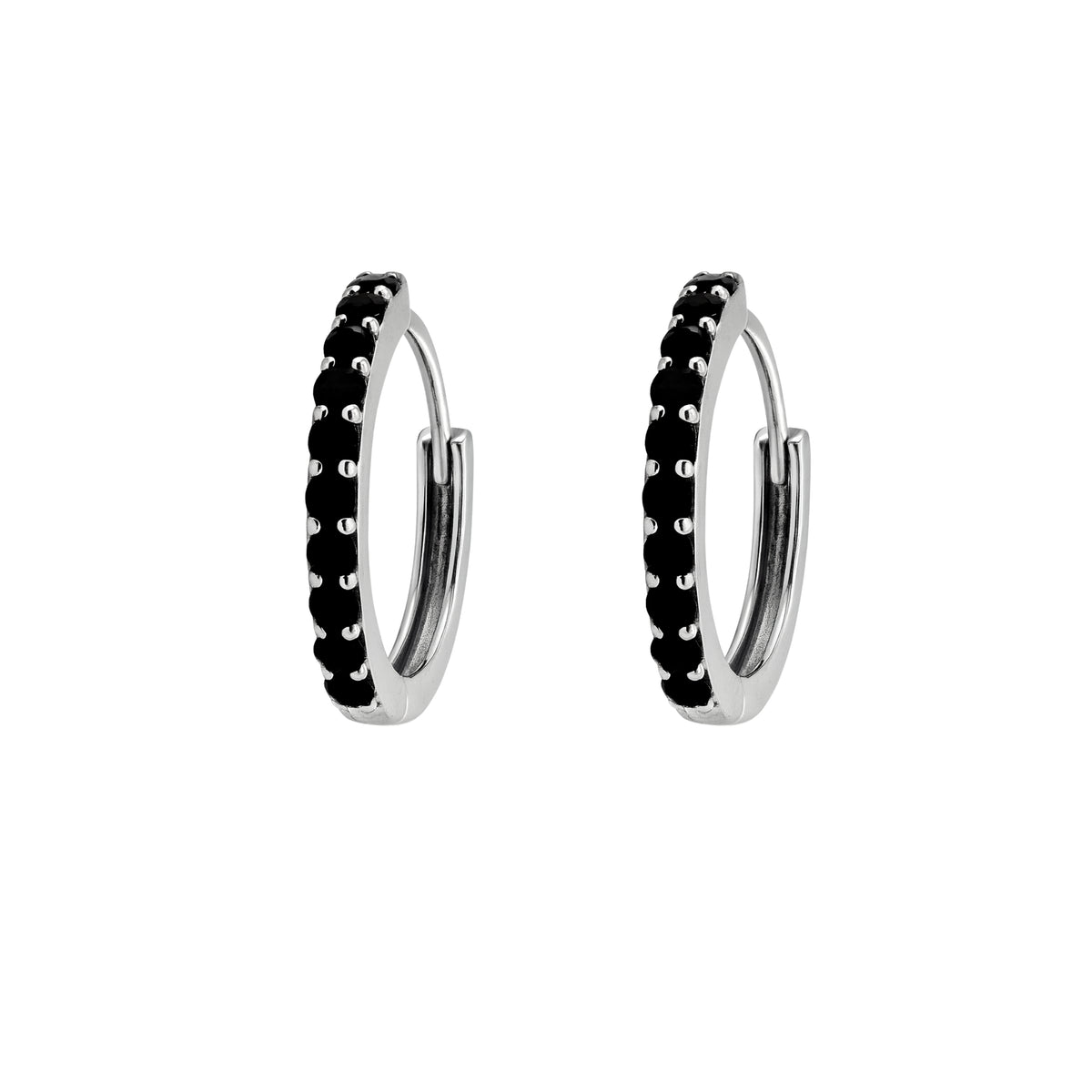 Coppia di Orecchini Nero in Argento 925 - Les Folies