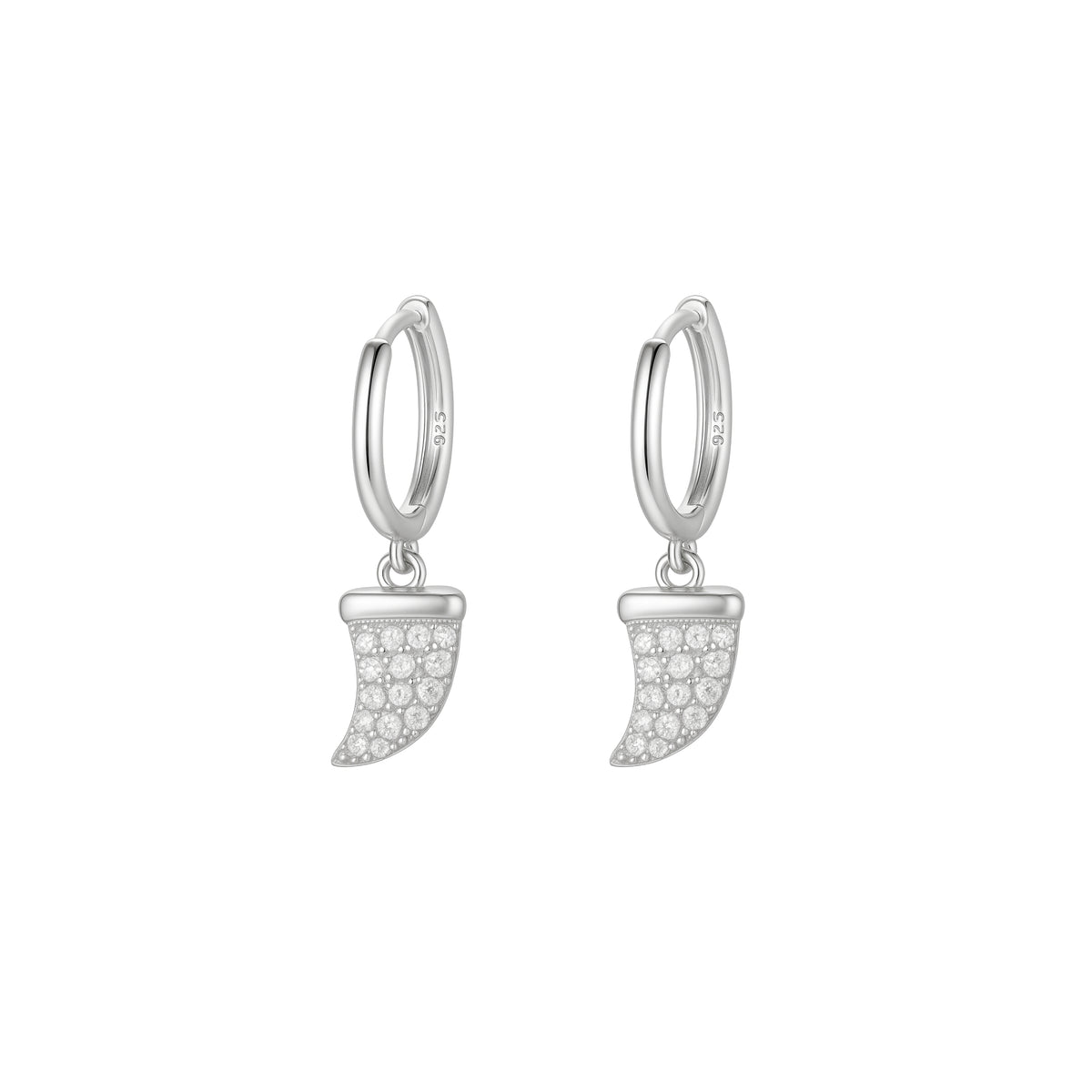 Coppia di Orecchini Corno in Argento 925 - Les Folies