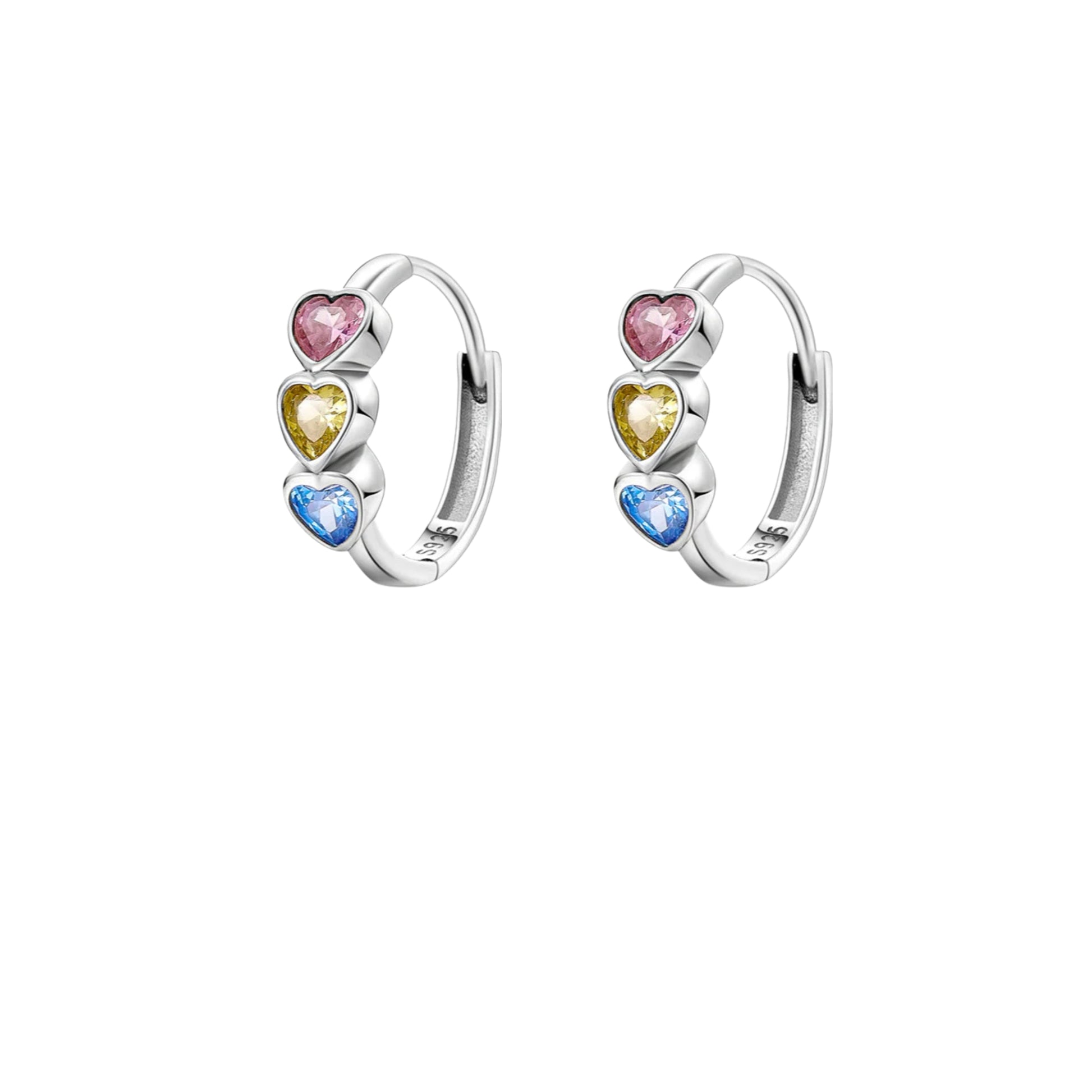 Coppia Di Orecchini_Argento 925 "TRIS DI CUORI"