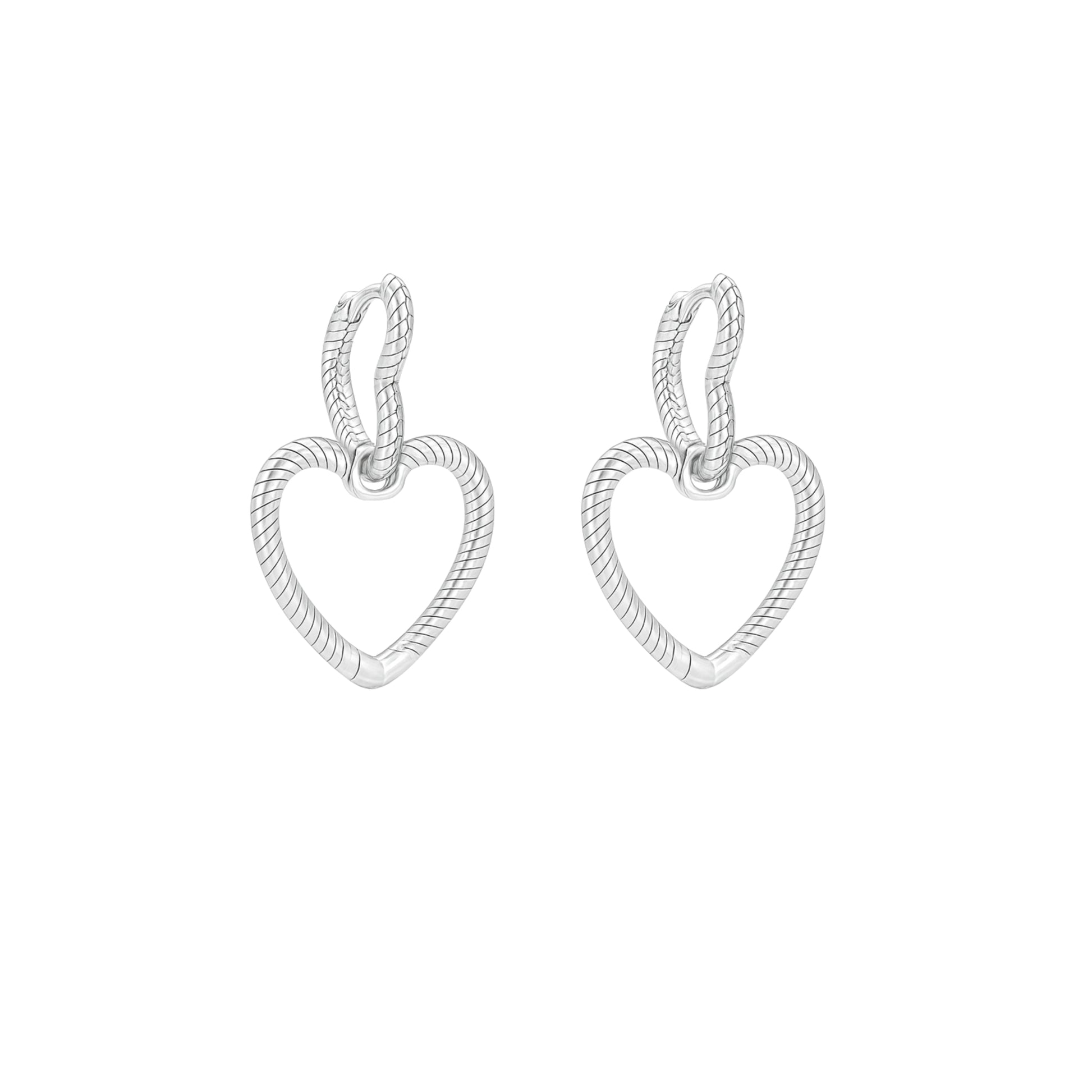 Coppia Di Orecchini_Argento 925 "CUORE SNAKE"