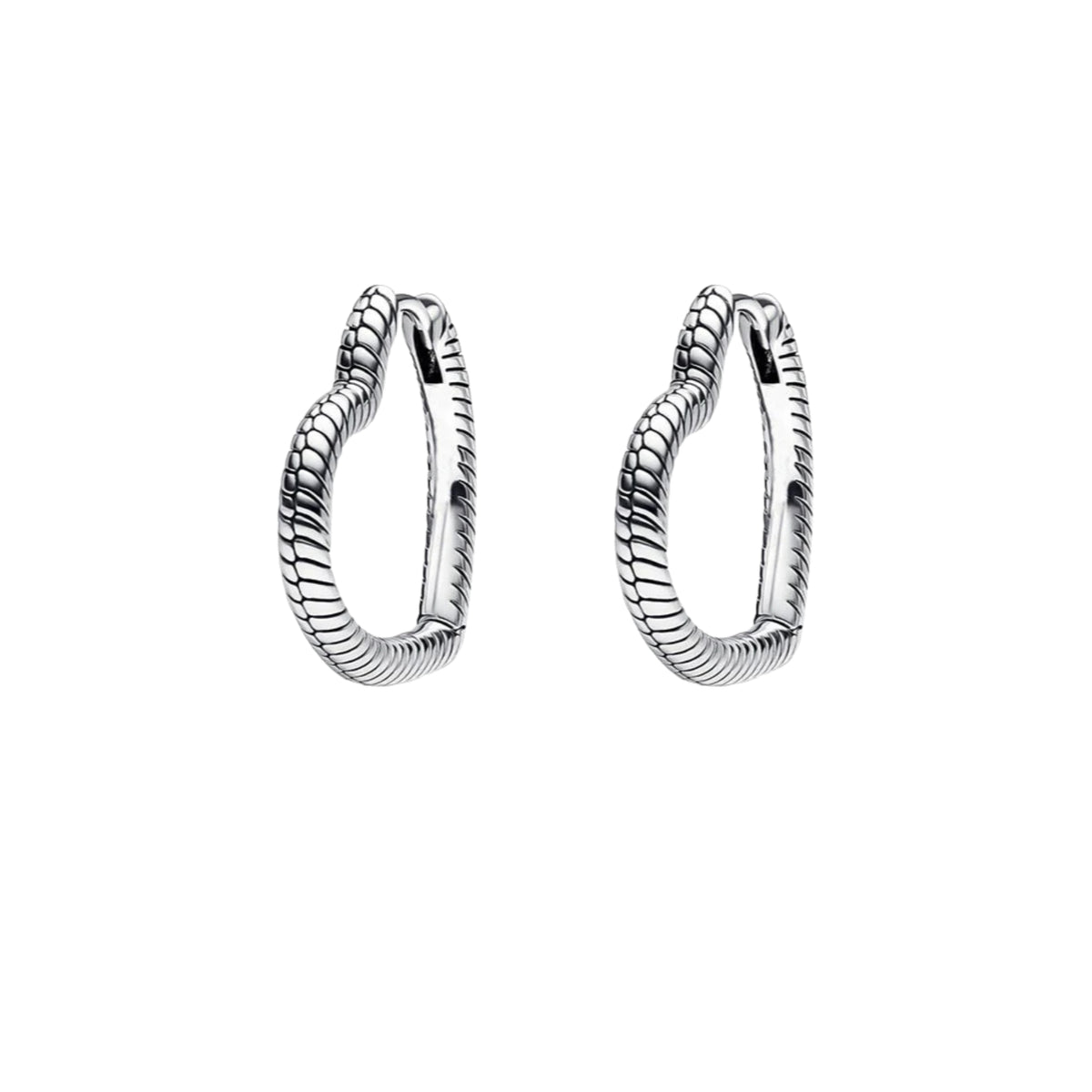 Coppia di Orecchini Snake in Argento 925 - Les Folies