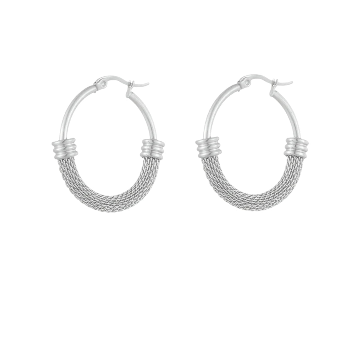 Coppia di Orecchini Creole in Acciaio Inox - Les Folies