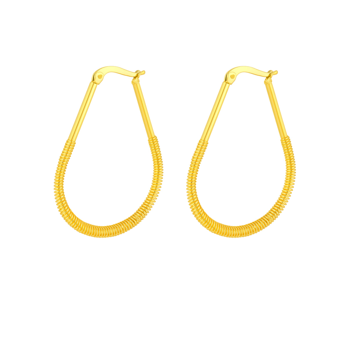 Coppia di Orecchini Cerchio Ovale in Acciaio Inox - Les Folies