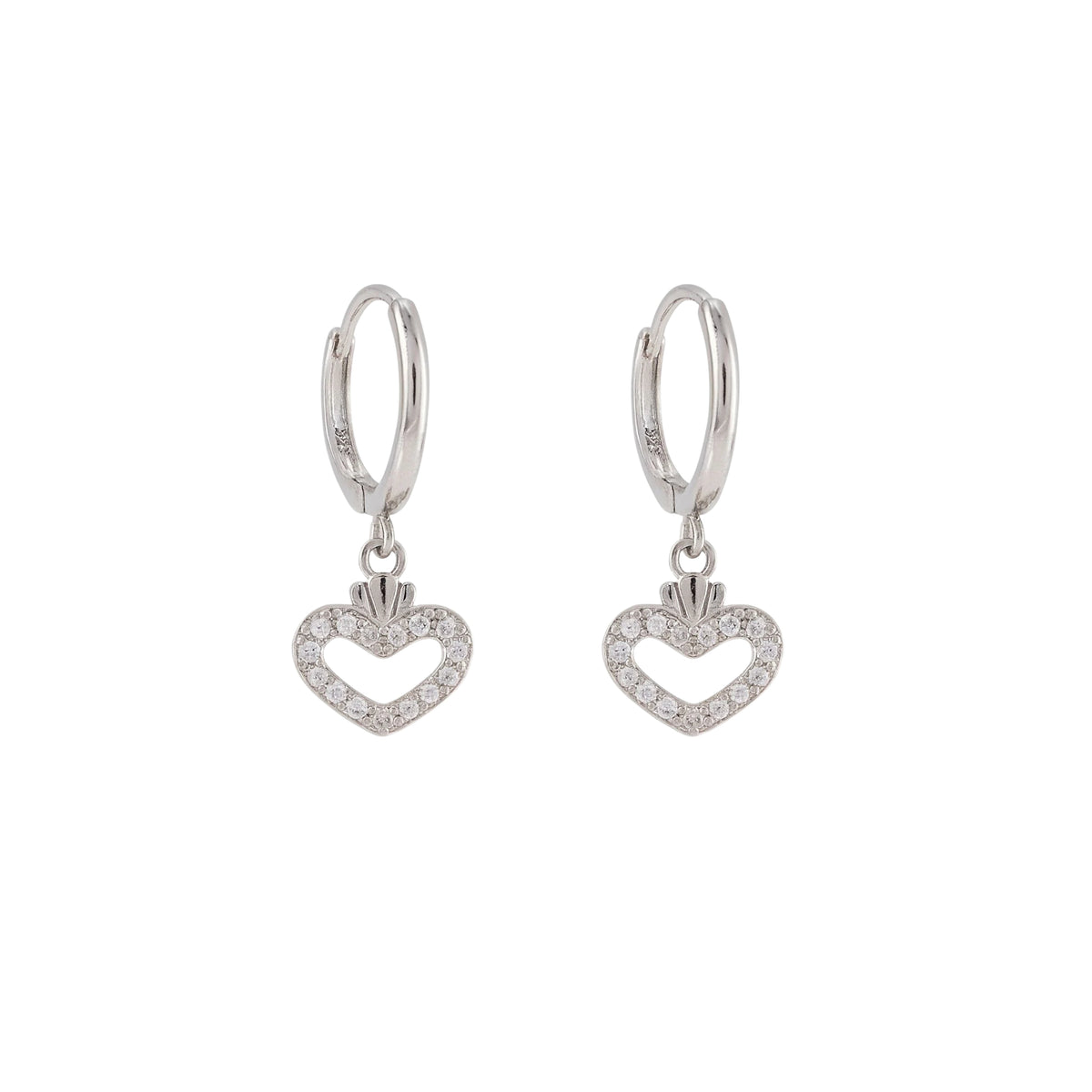 Coppia di Orecchini Cuore in Argento 925 - Les Folies