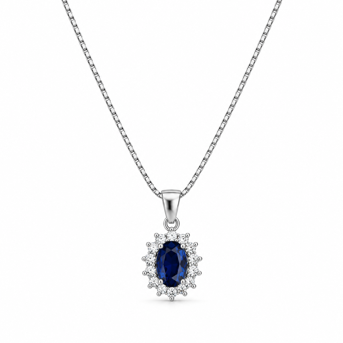 Collana Royale Ovale 9x10mm in Argento 925 Rodiato