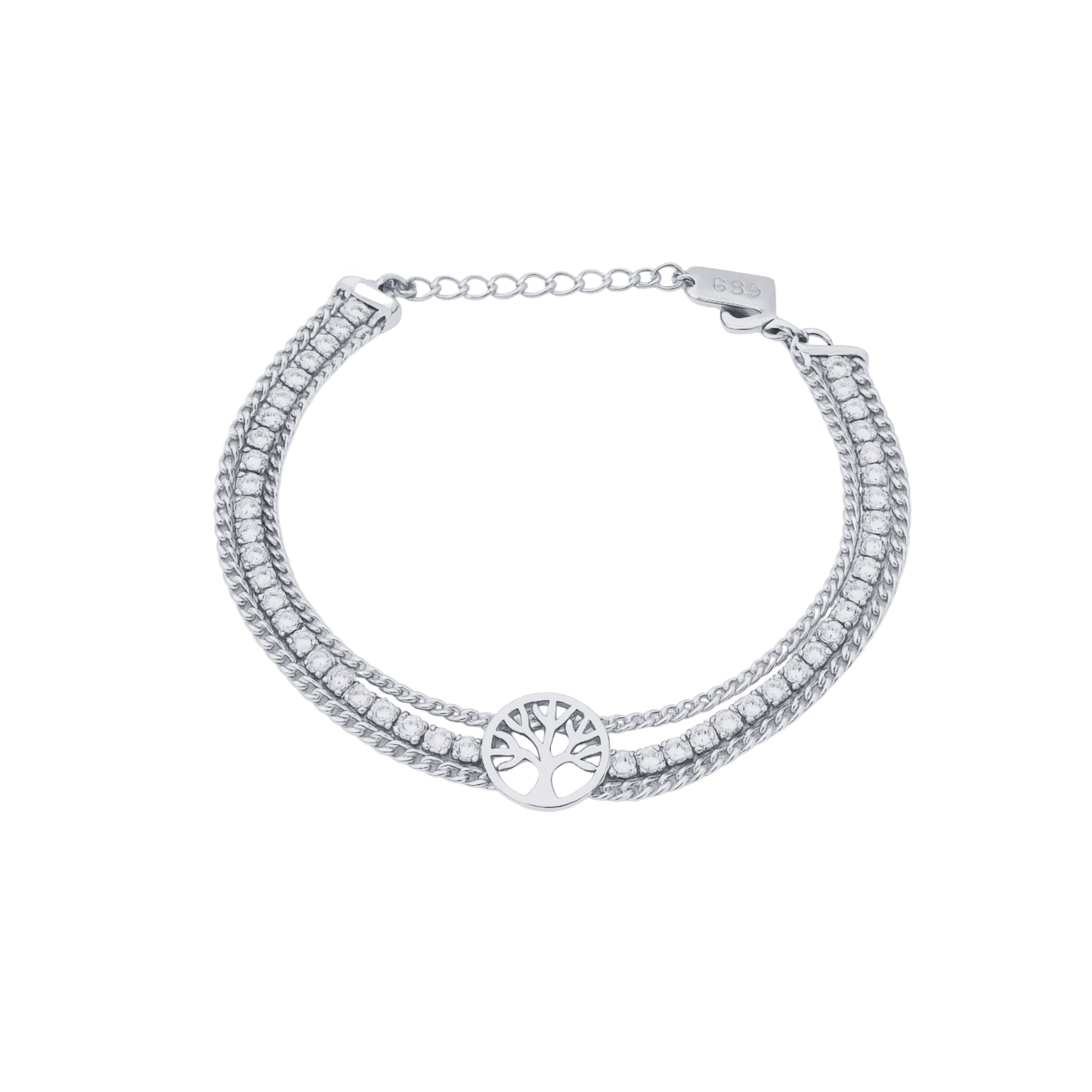 Bracciale Tennis 3 Fili Albero della Vita - Les folies