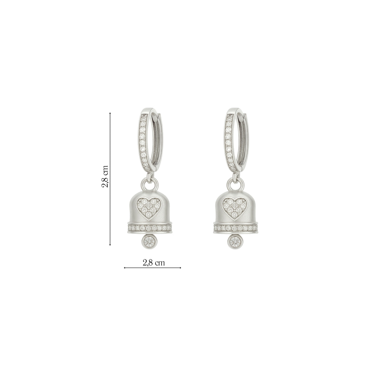 Coppia di Orecchini Campanella in Argento 925 - Les Folies