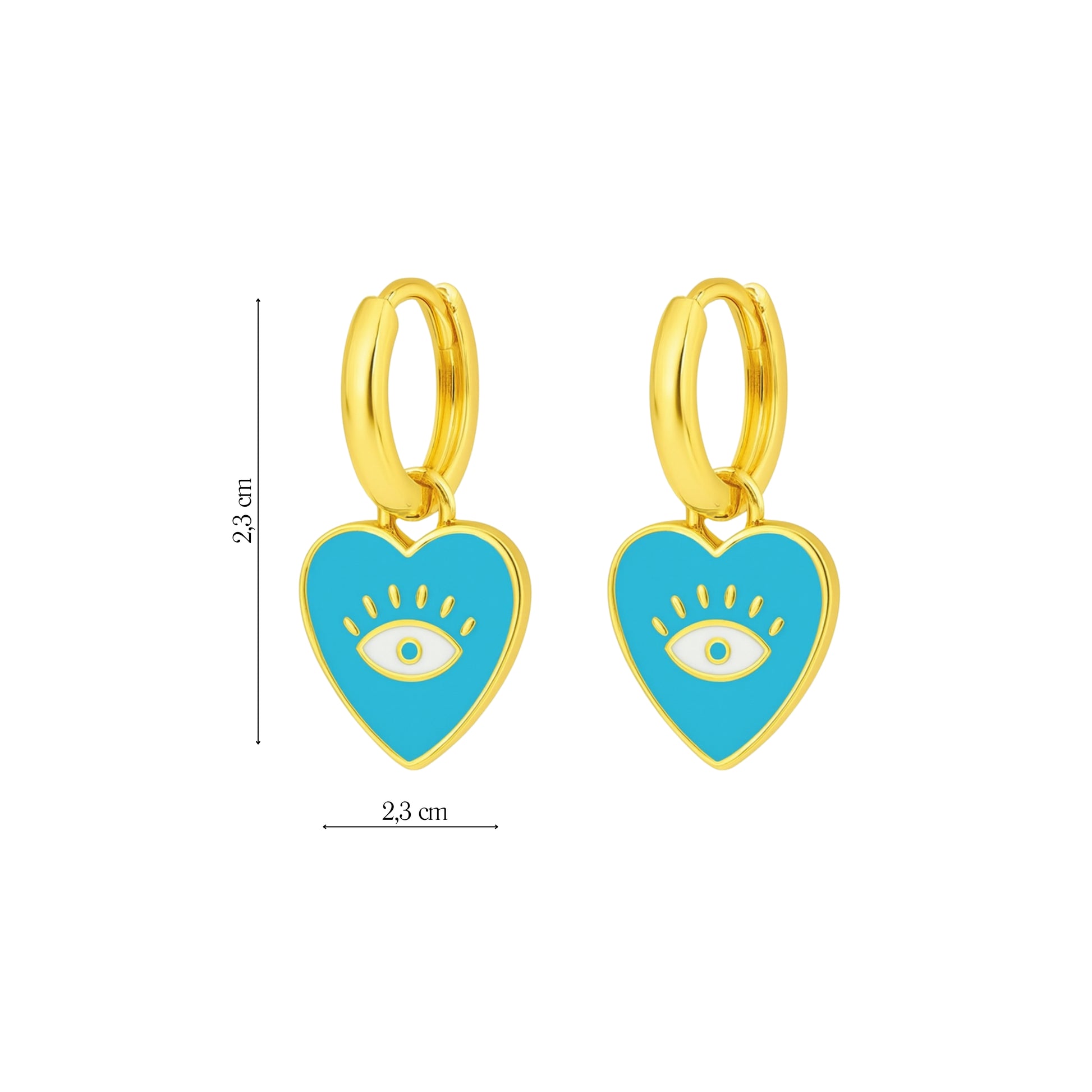 Coppia Di Orecchini_Argento 925 "CUORE OCCHIO MINI"