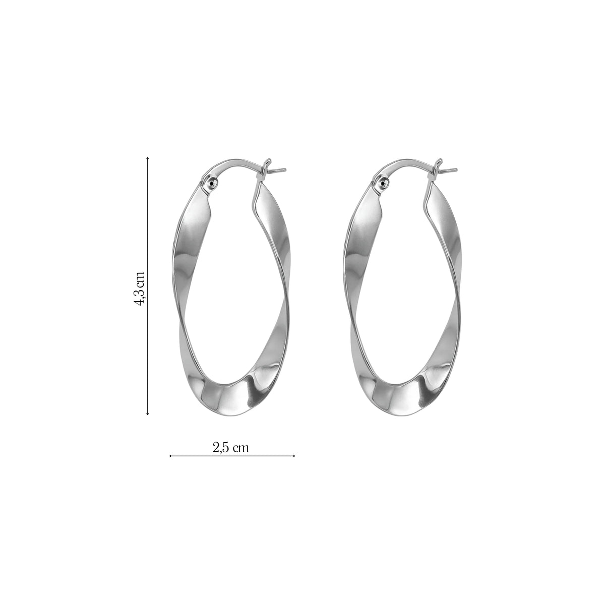 Coppia di Orecchini Vortice in Acciaio Inox - Les Folies