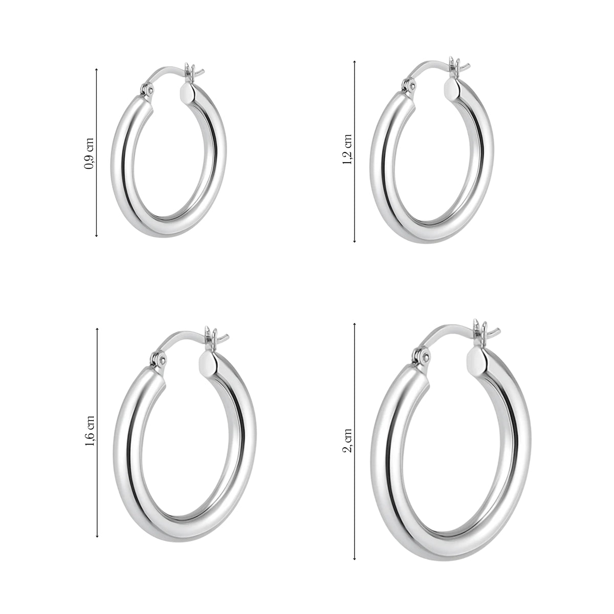Coppia di Orecchini Cerchio in Acciaio Inox - Les Folies
