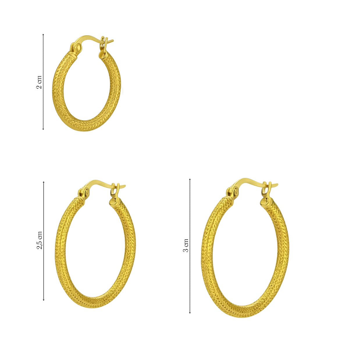 Coppia di Orecchini Cerchio in Acciaio Inox - Les Folies