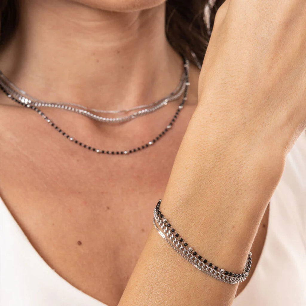 Bracciale Triplo Filo con perline Layers - Brand Gioielli