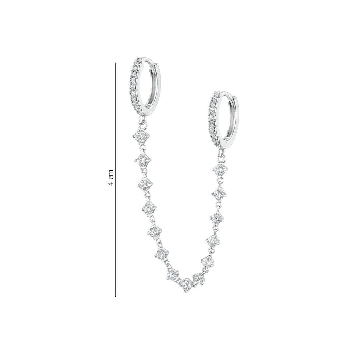 Coppia di Orecchini Catenella in Argento 925 - Les Folies