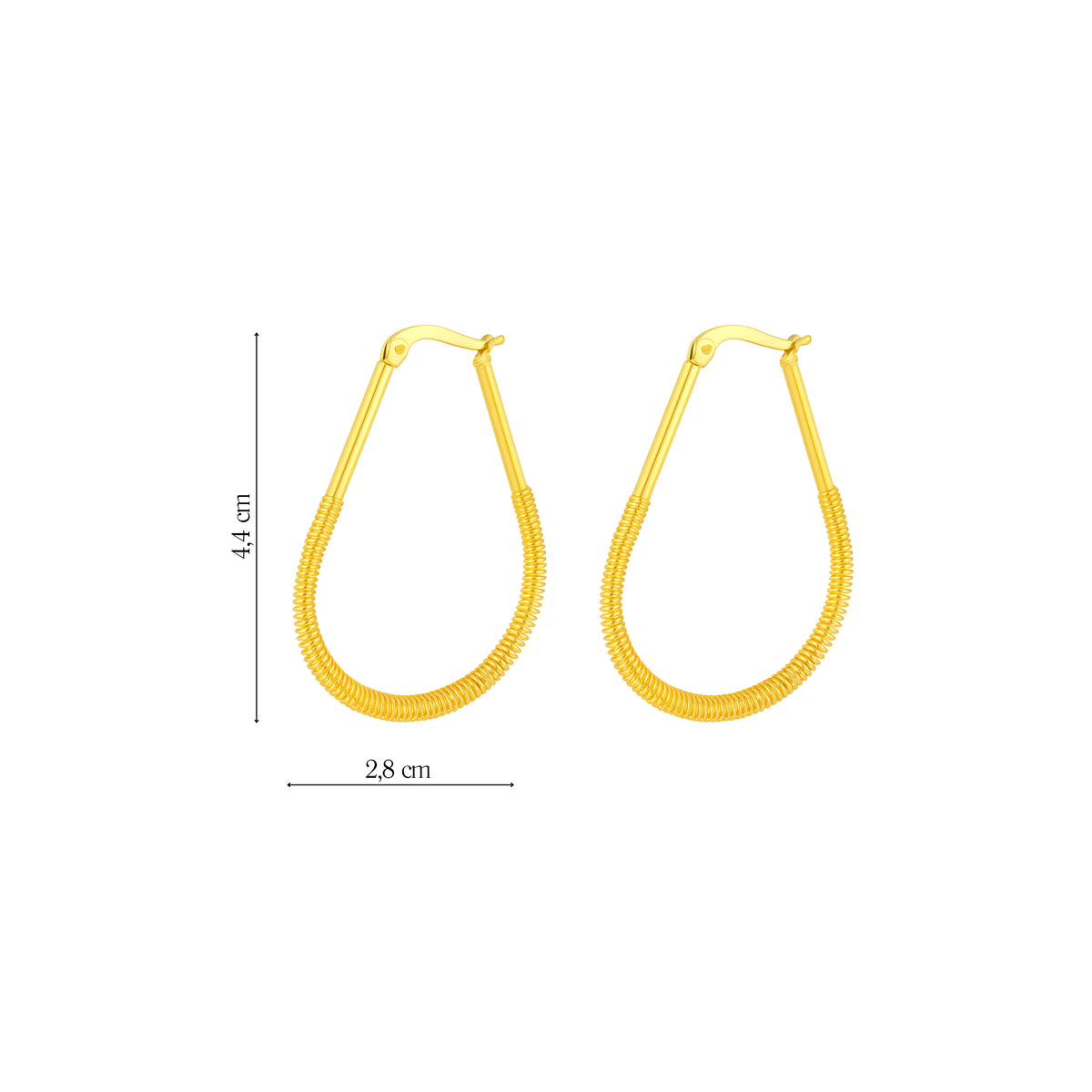 Coppia di Orecchini Cerchio Ovale in Acciaio Inox - Les Folies