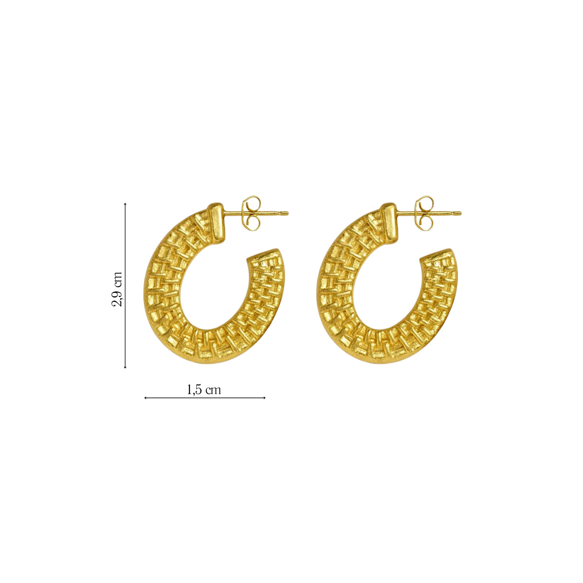 Coppia di Orecchini Cerchio in Acciaio Inox - Les Folies