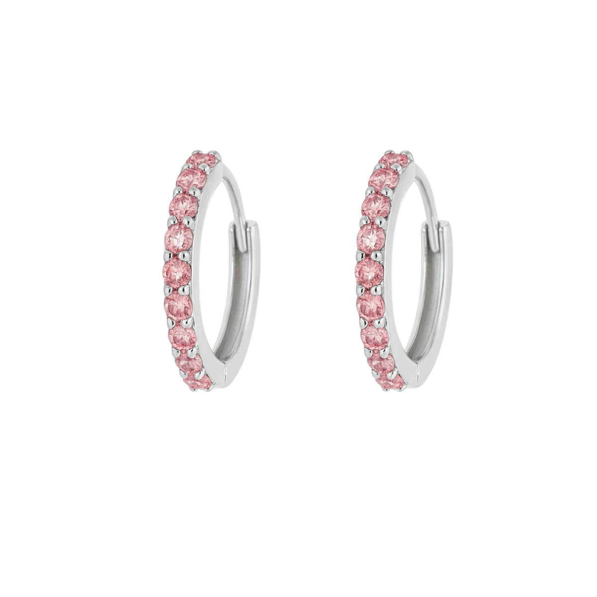 Coppia di Orecchini Rosa in Argento 925 - Les Folies