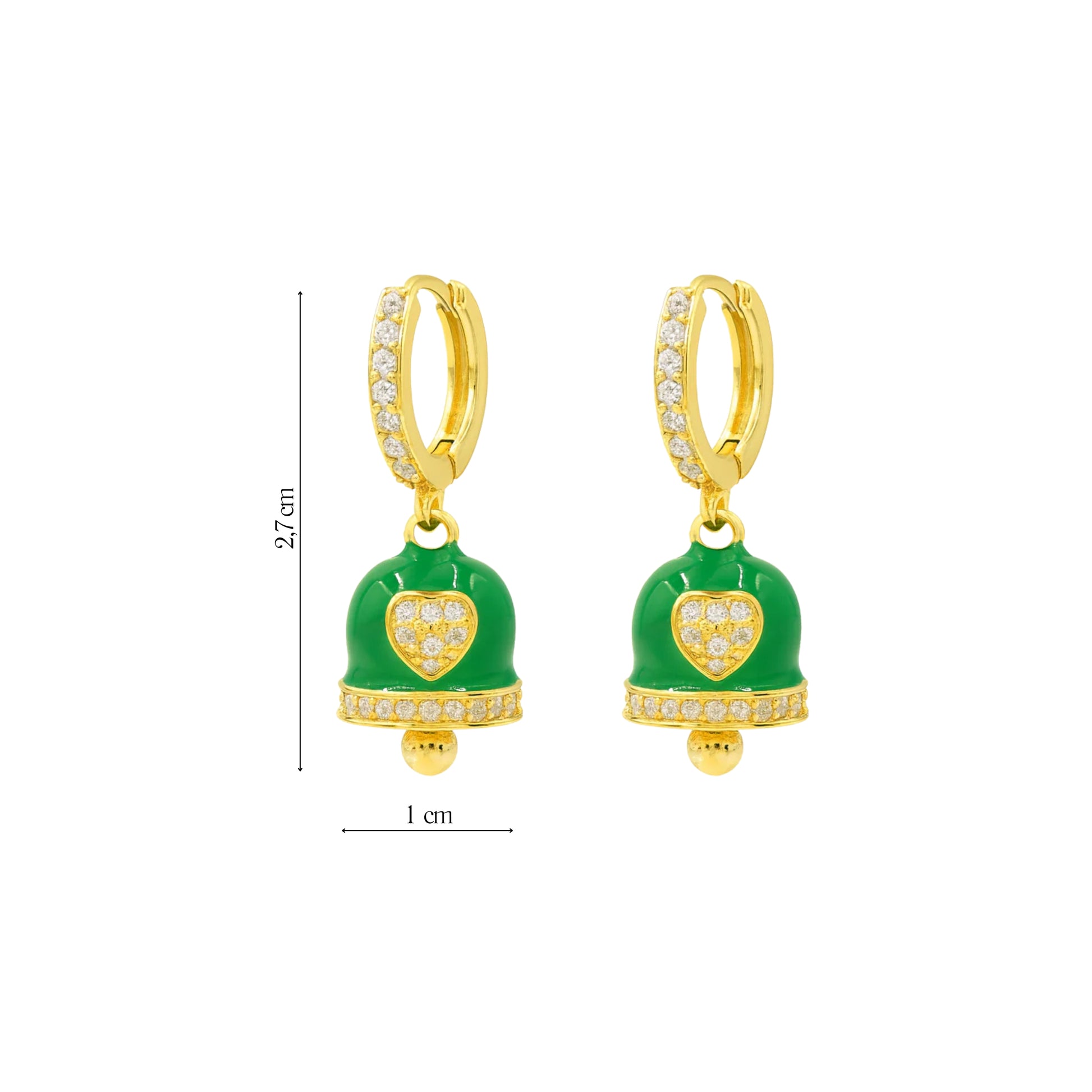 Coppia Di Orecchini_OttoneGalvanizzato "CAMPANELLA"
