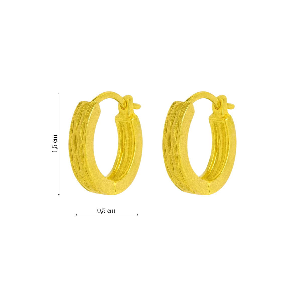 Coppia di Orecchini Cerchio in Acciaio Inox - Les Folies