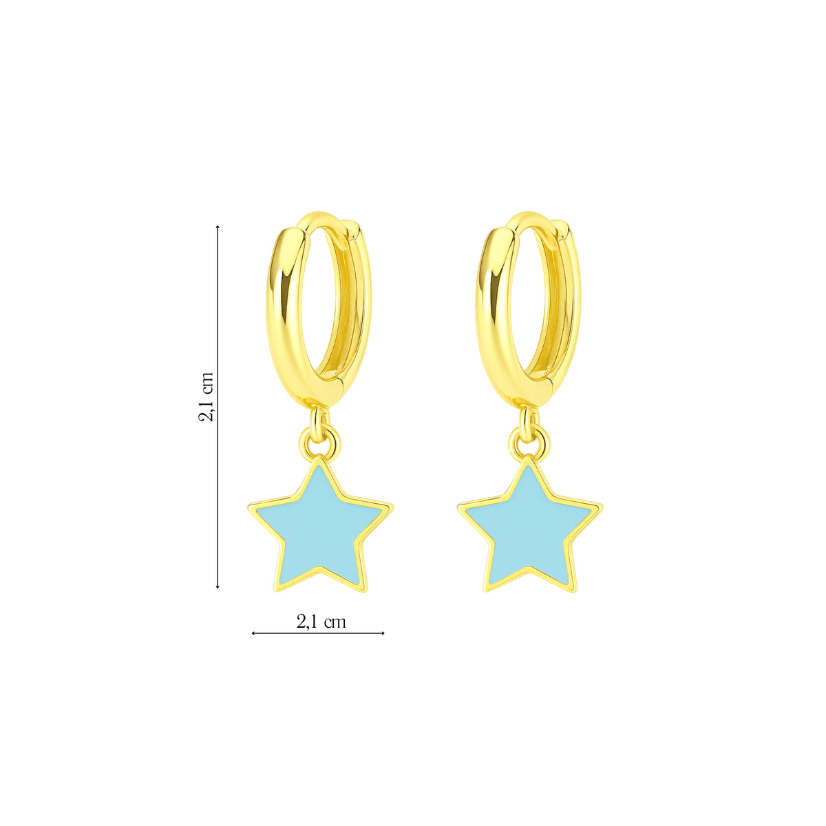 Coppia di Orecchini Stella in Argento 925 - Les Folies