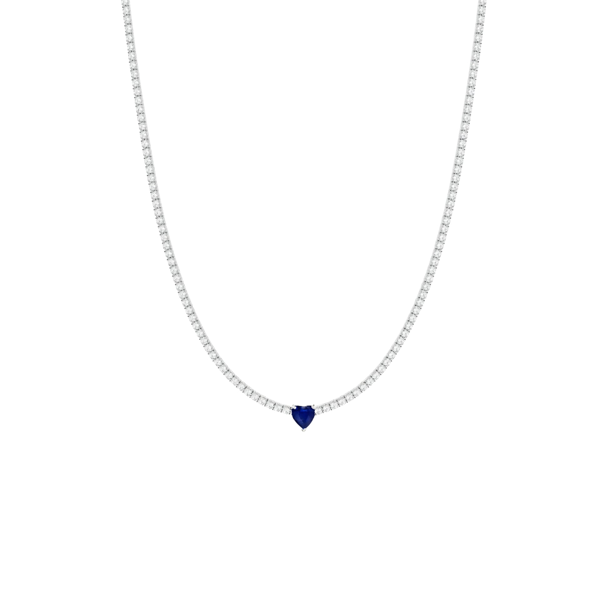 Collana Tennis Cuore in Acciaio Inox - Brand Gioielli