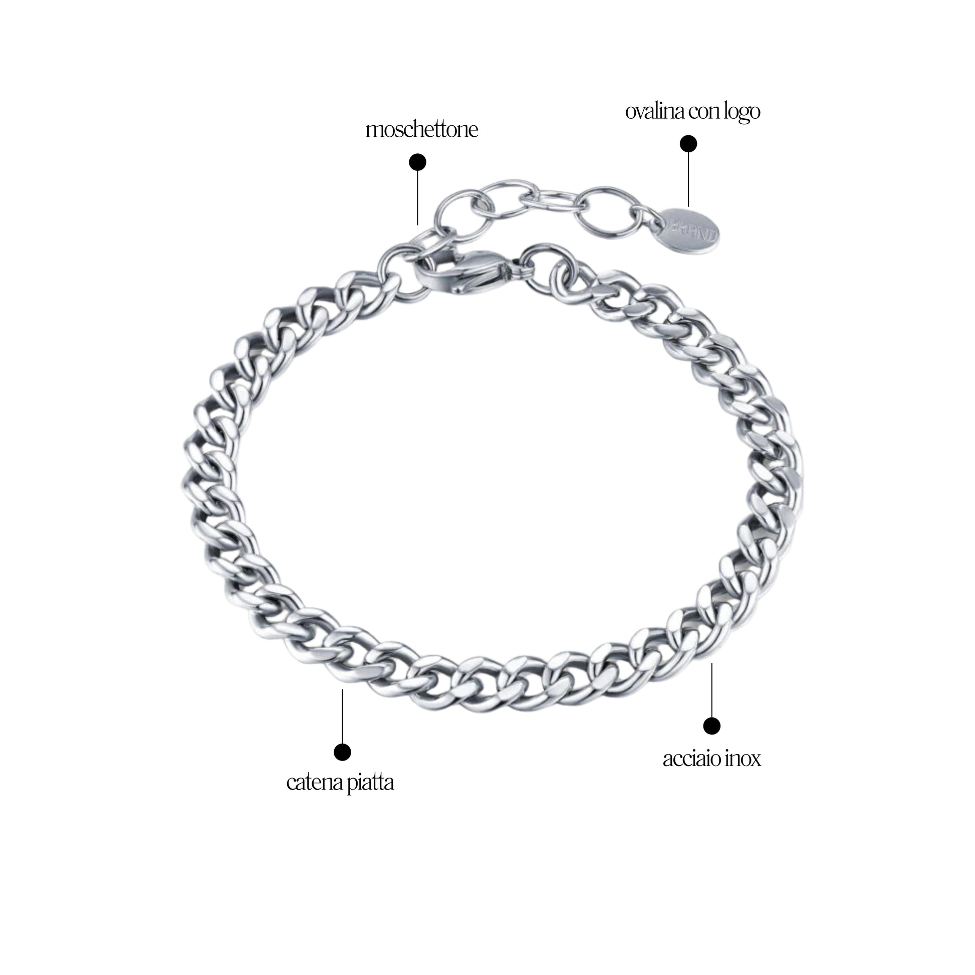 Bracciale Grumetta Piatta 5mm Urban - Brand Gioielli