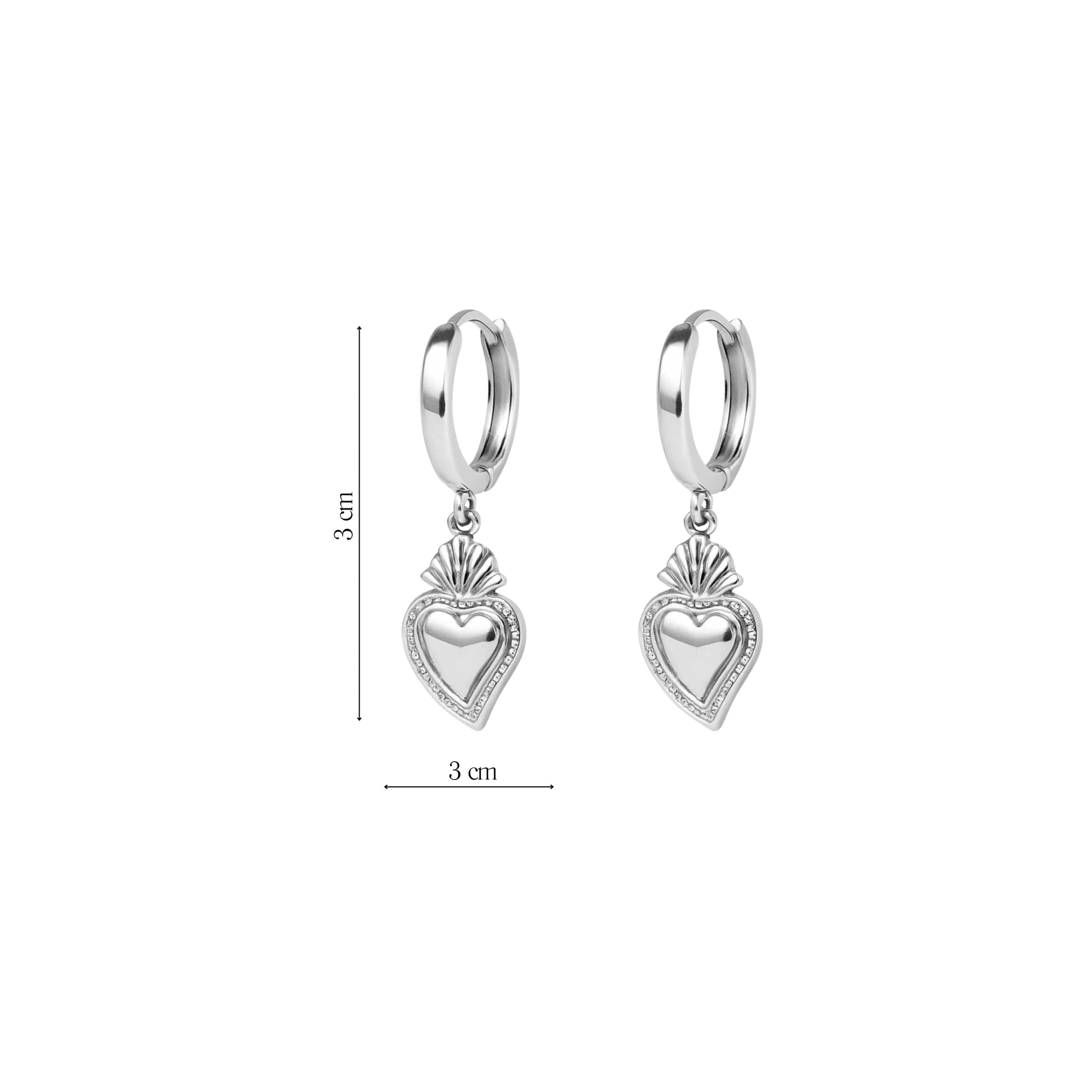 Coppia Di Orecchini_Argento 925 "SACRO CUORE"
